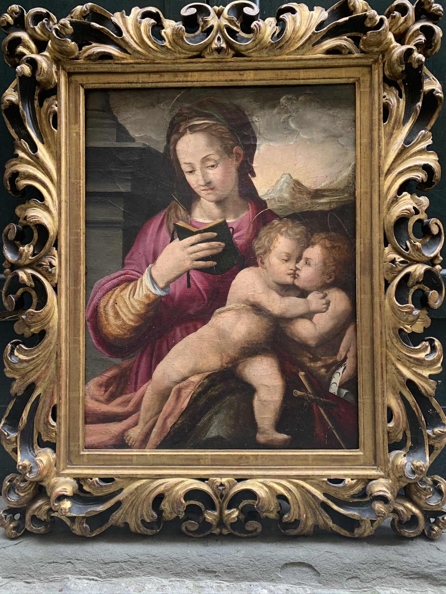 Madonna Con Bambino Gesù E San Giovannino Bottega Di Michele Di Ridolfo Del Ghirlandaio 